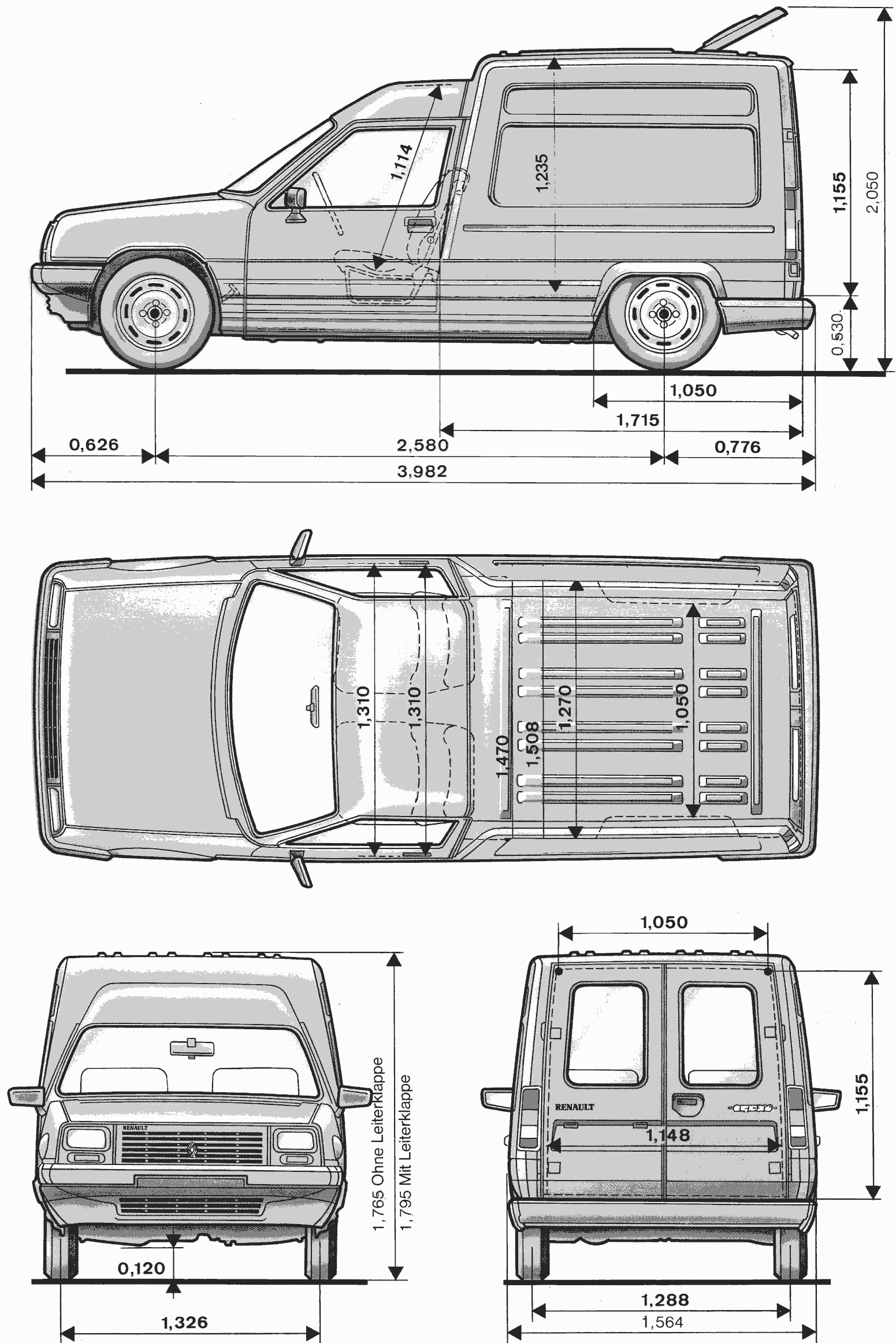 Renault Express blueprint