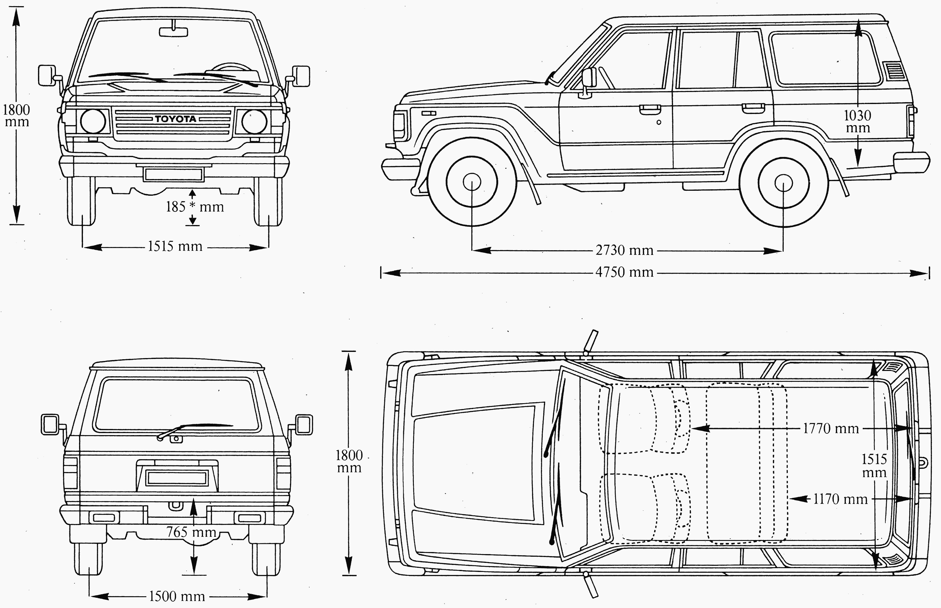 Toyota Land Cruiser blueprint