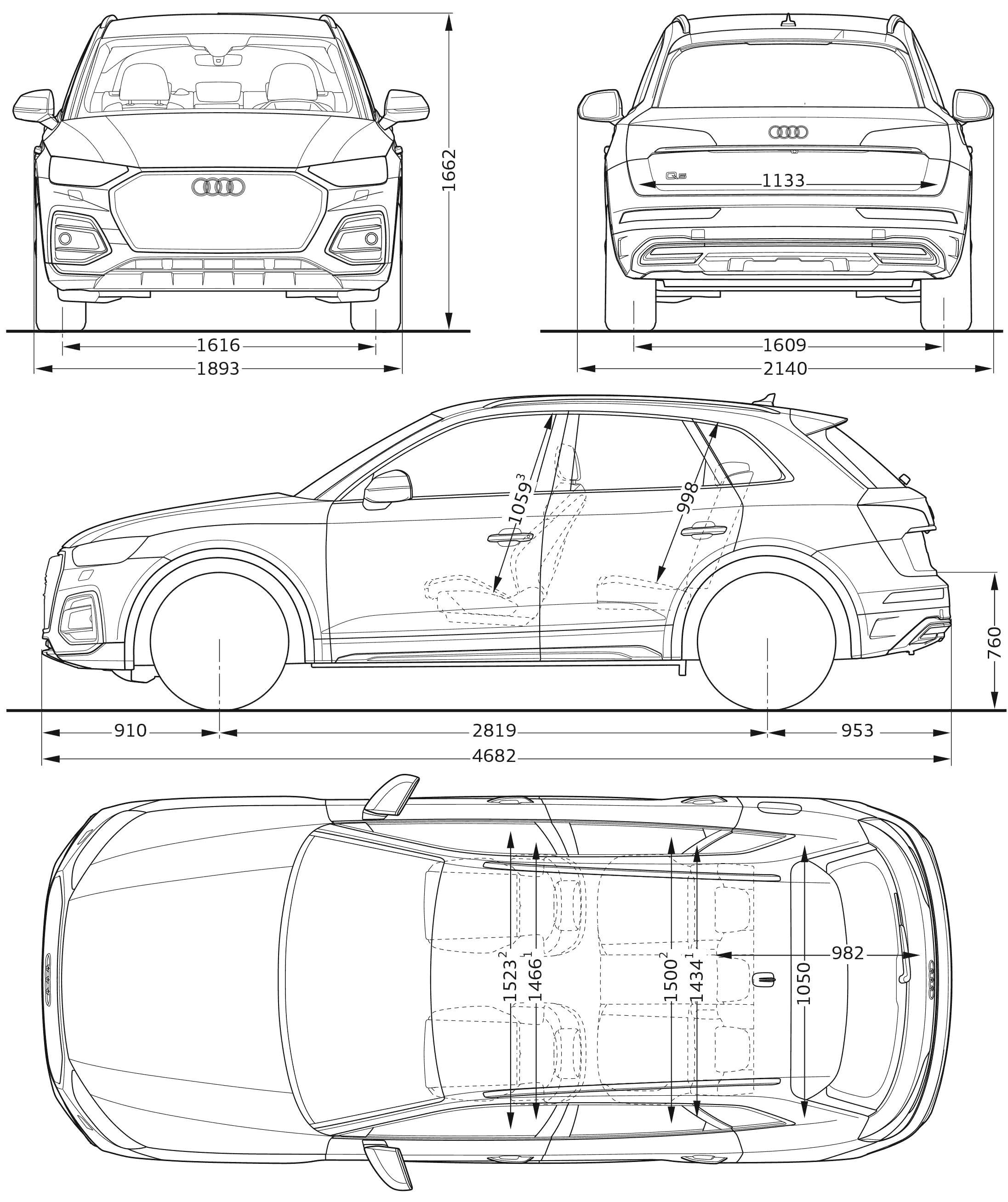 Audi Q5 blueprint