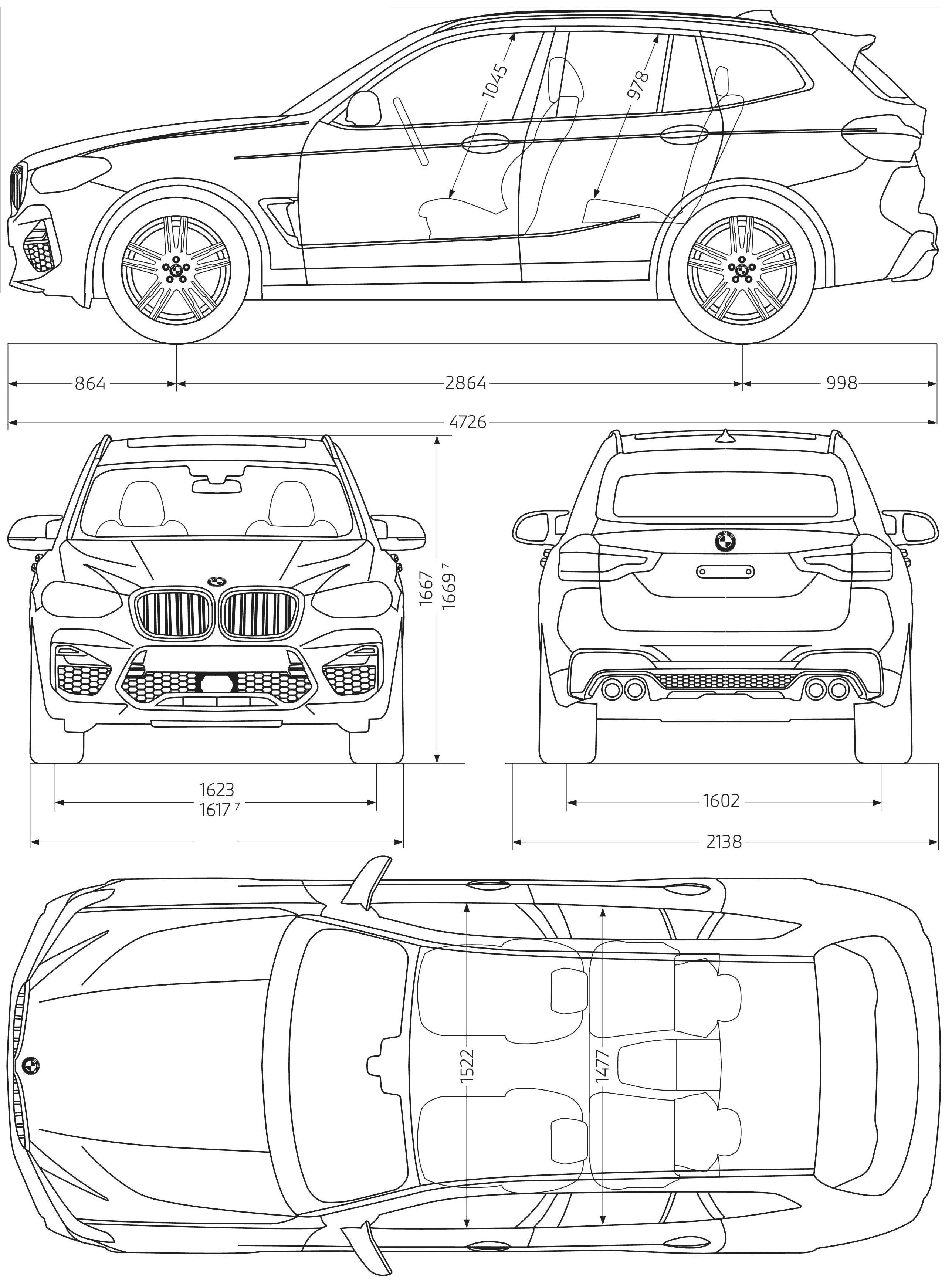 BMW X3 M blueprint
