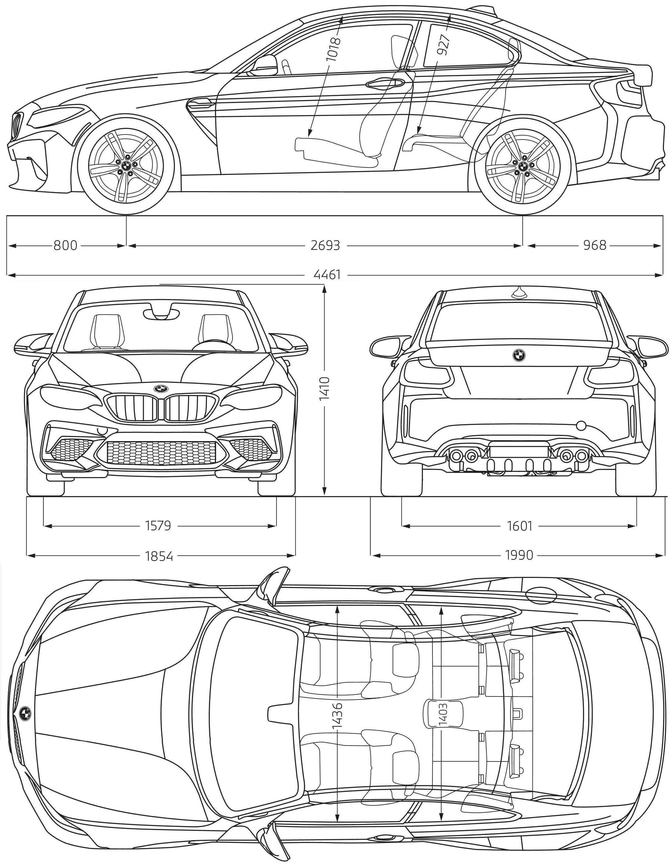 BMW M2 Competition blueprint