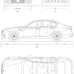 BMW M5 Competition blueprint