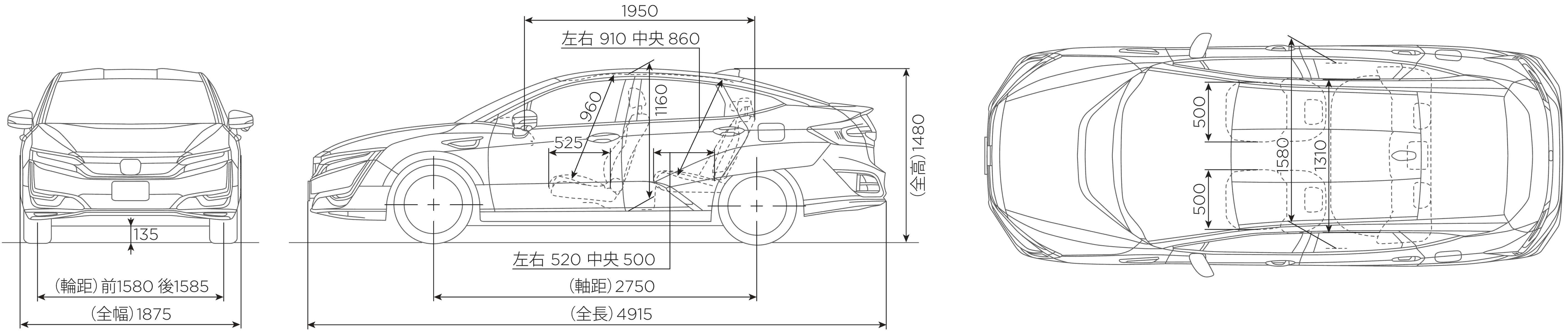 Honda Clarity Fuel Cell blueprint