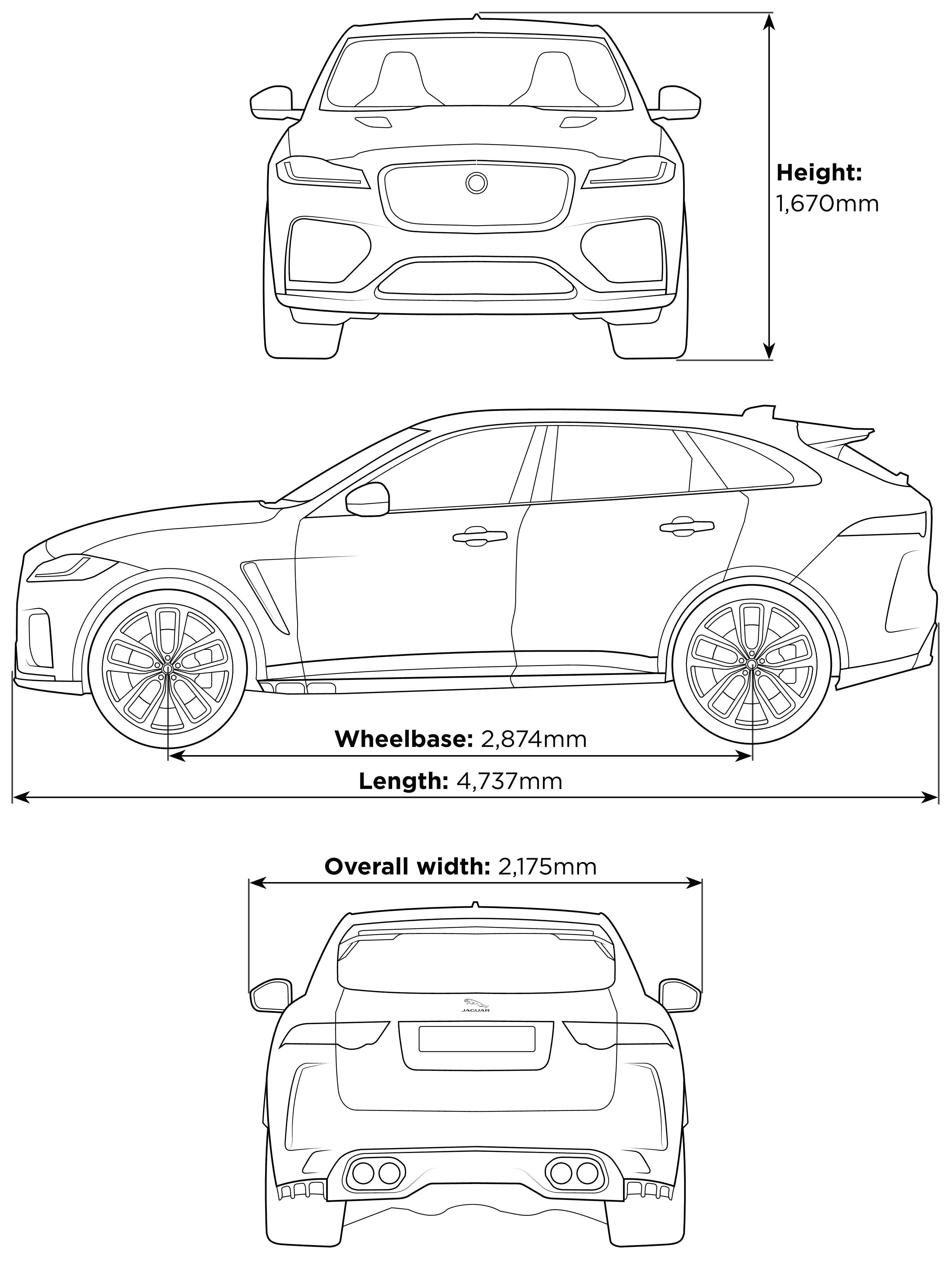 Jaguar F-Pace blueprint