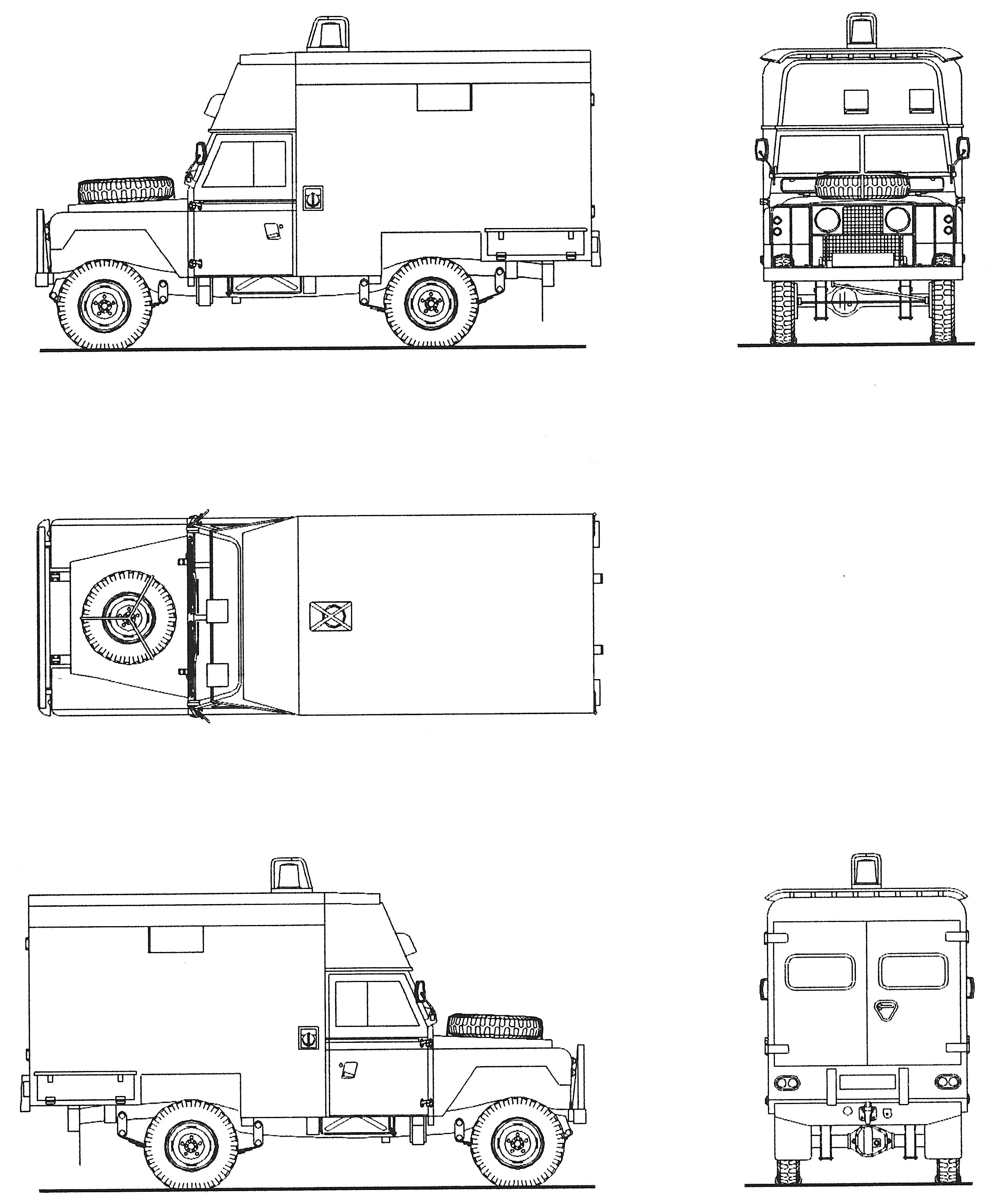 Land Rover Series IIA Ambulance blueprint