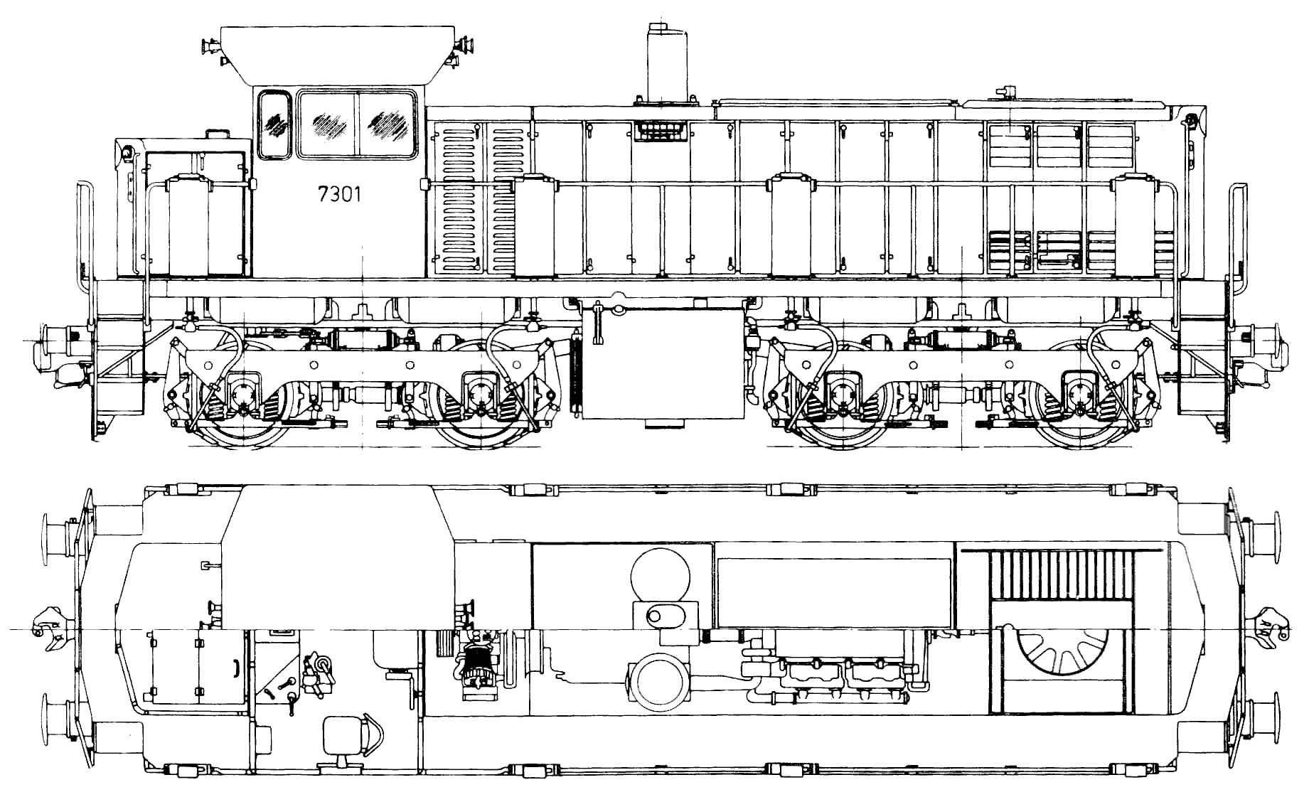 New South Wales 73 class locomotive blueprint
