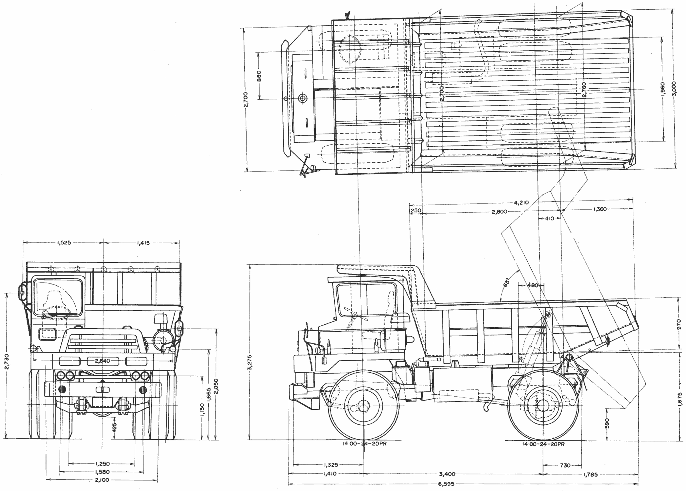 Hino ZG150 Dump Truck blueprint