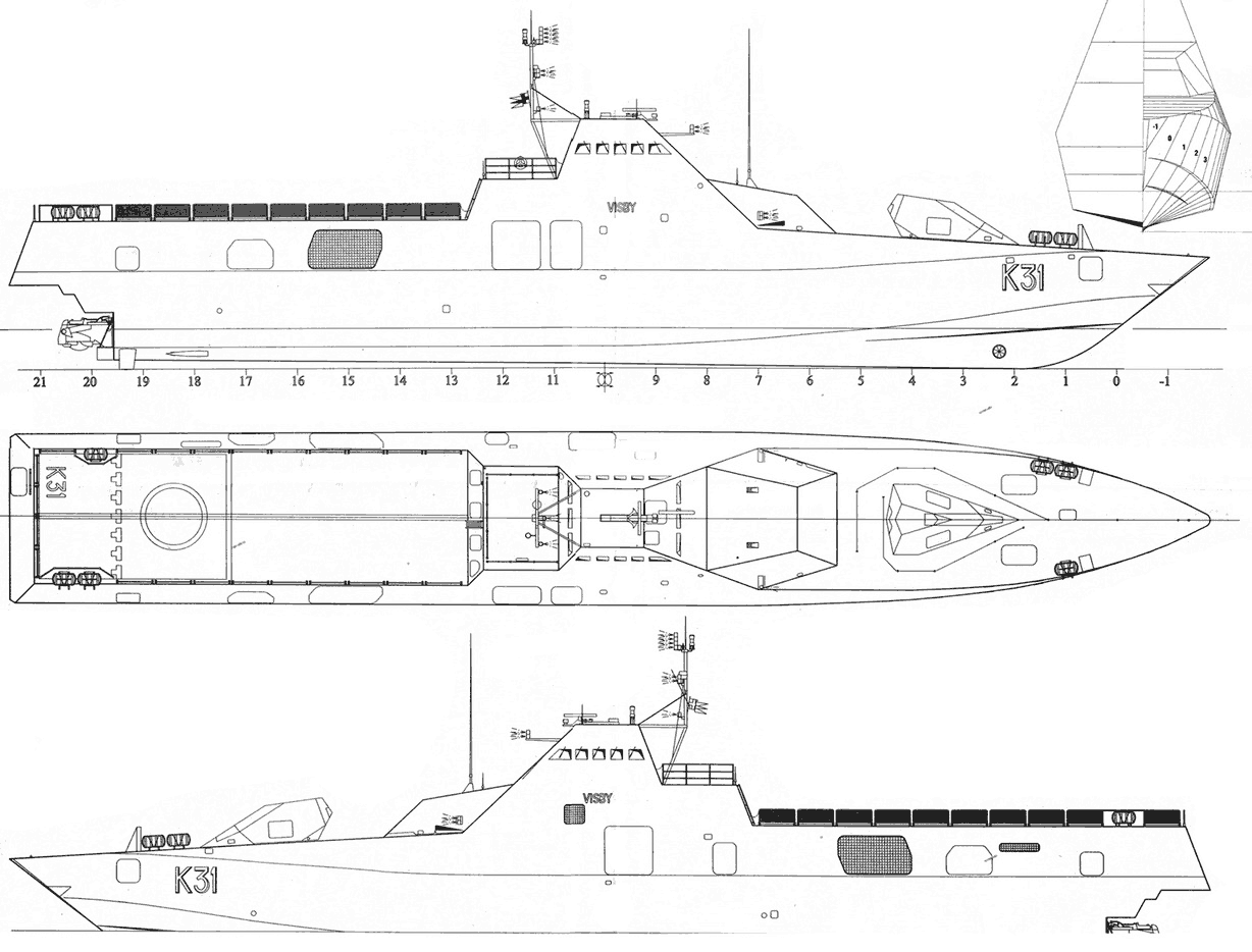 Visby-class corvette blueprint
