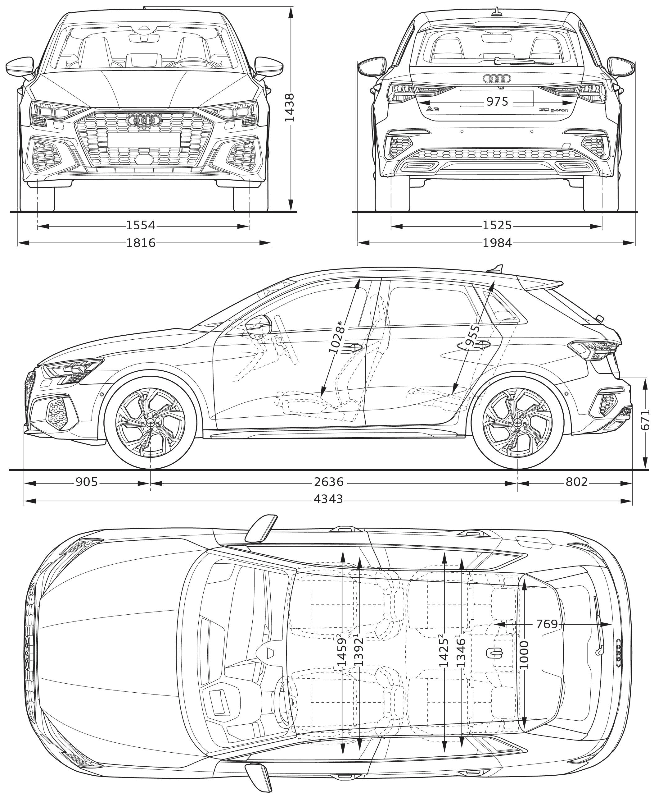 Audi A3 Sportback 30 g-tron blueprint