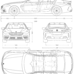 BMW M8 Gran Coupe blueprint