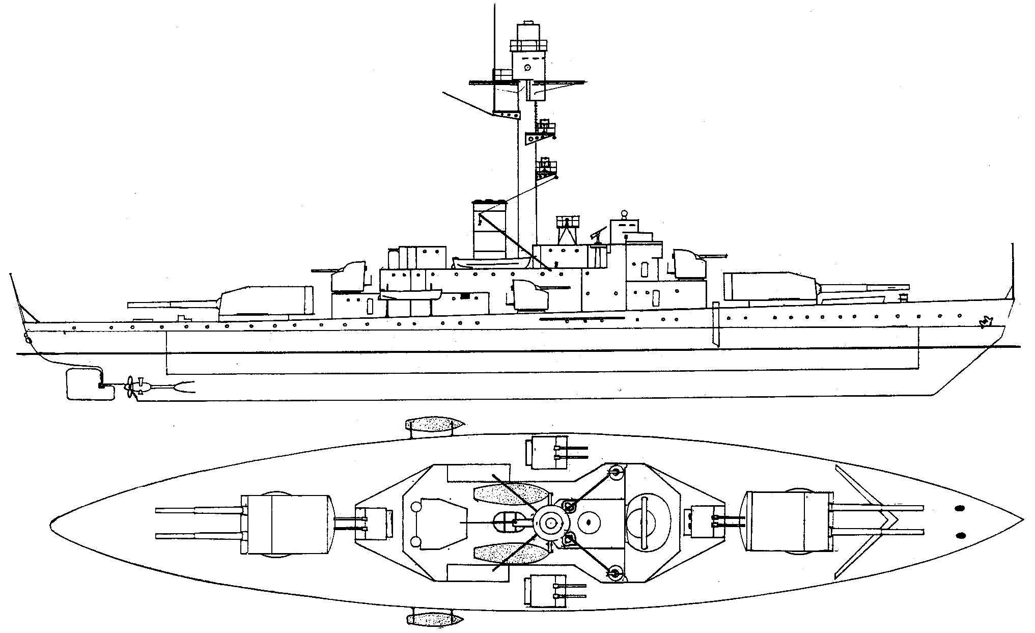 Finnish coastal defence ship Ilmarinen blueprint