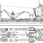 French cruiser Algérie blueprint