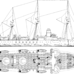 French ironclad Amiral Duperré blueprint