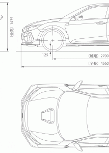 Honda Civic Type R blueprint