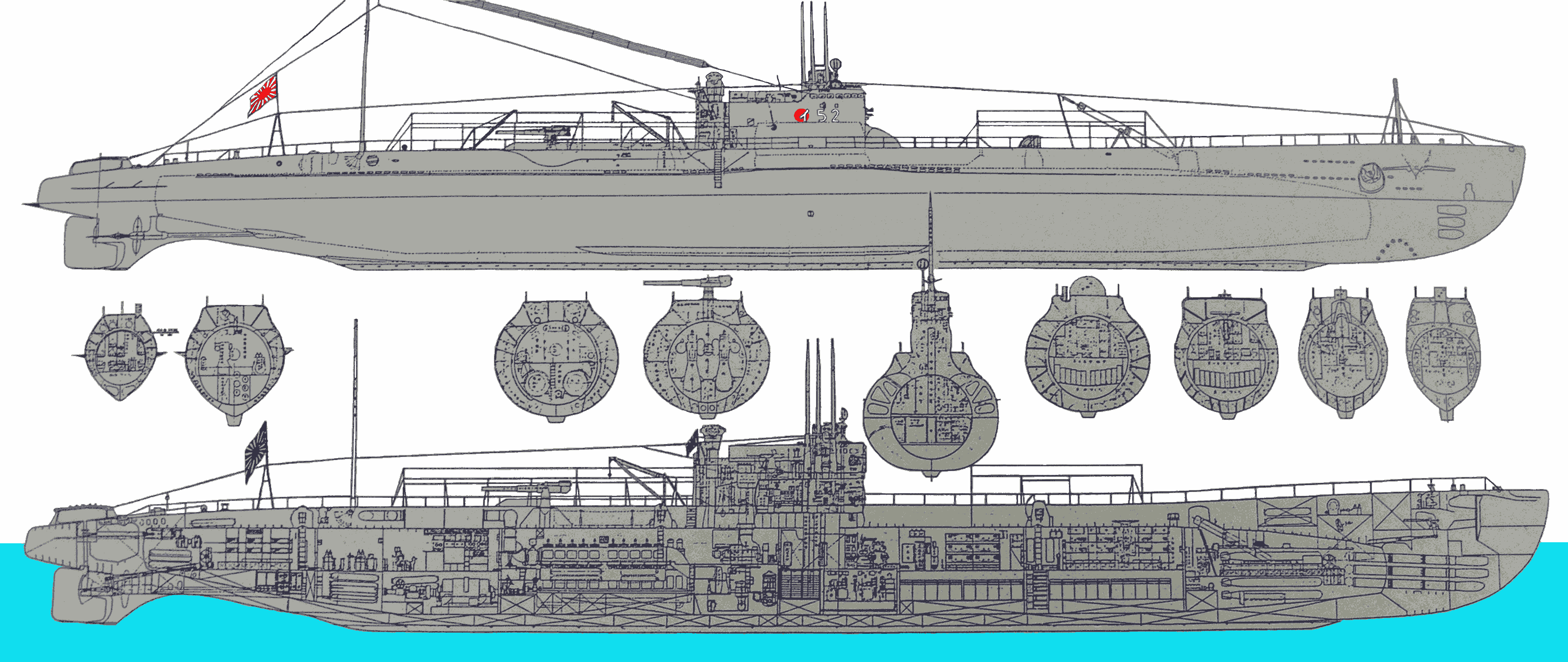 submarine I-52 blueprint