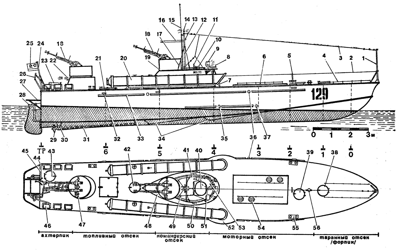 Motor torpedo boat blueprint