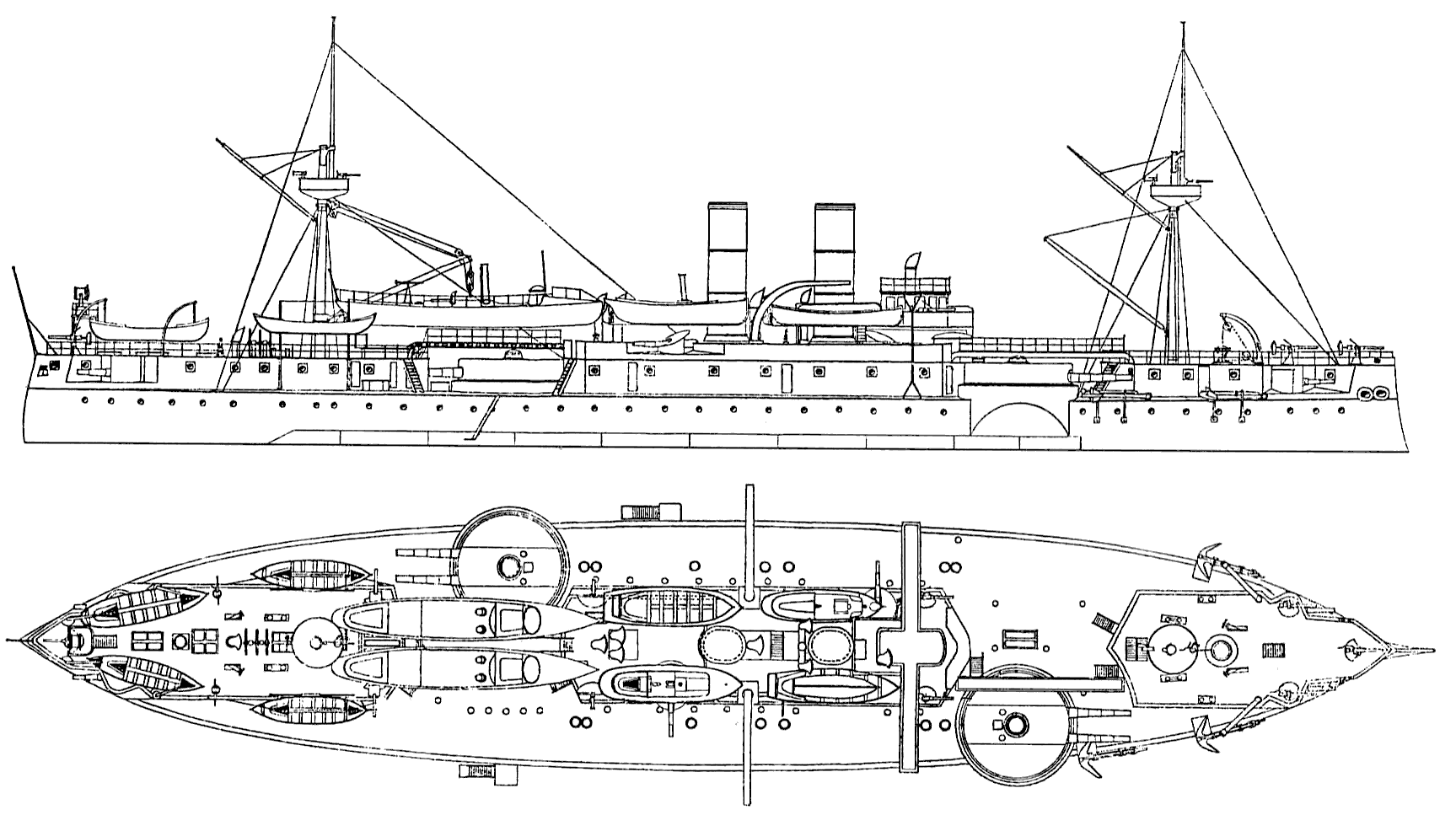 USS Maine blueprint