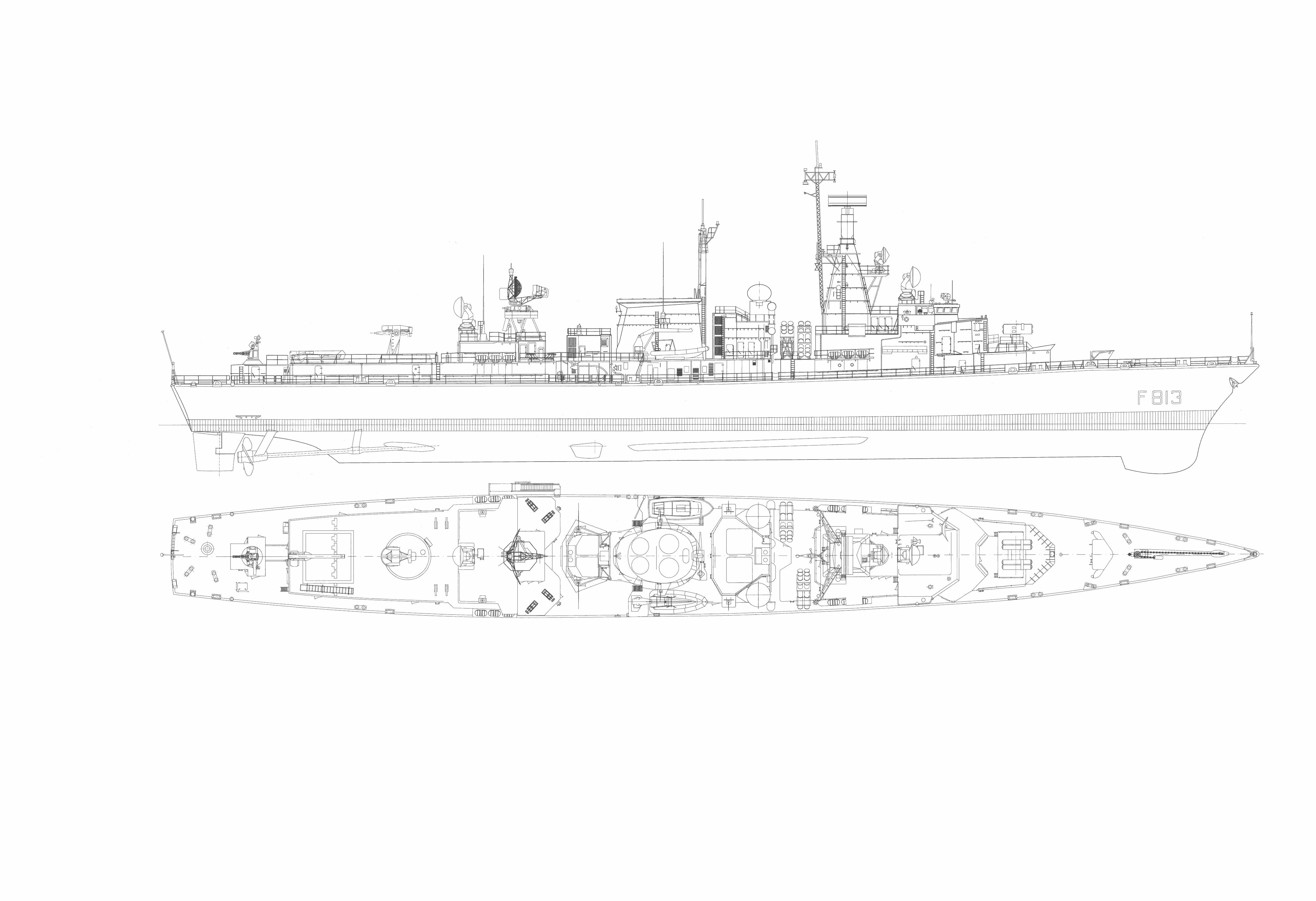 Kortenaer-class frigate blueprint