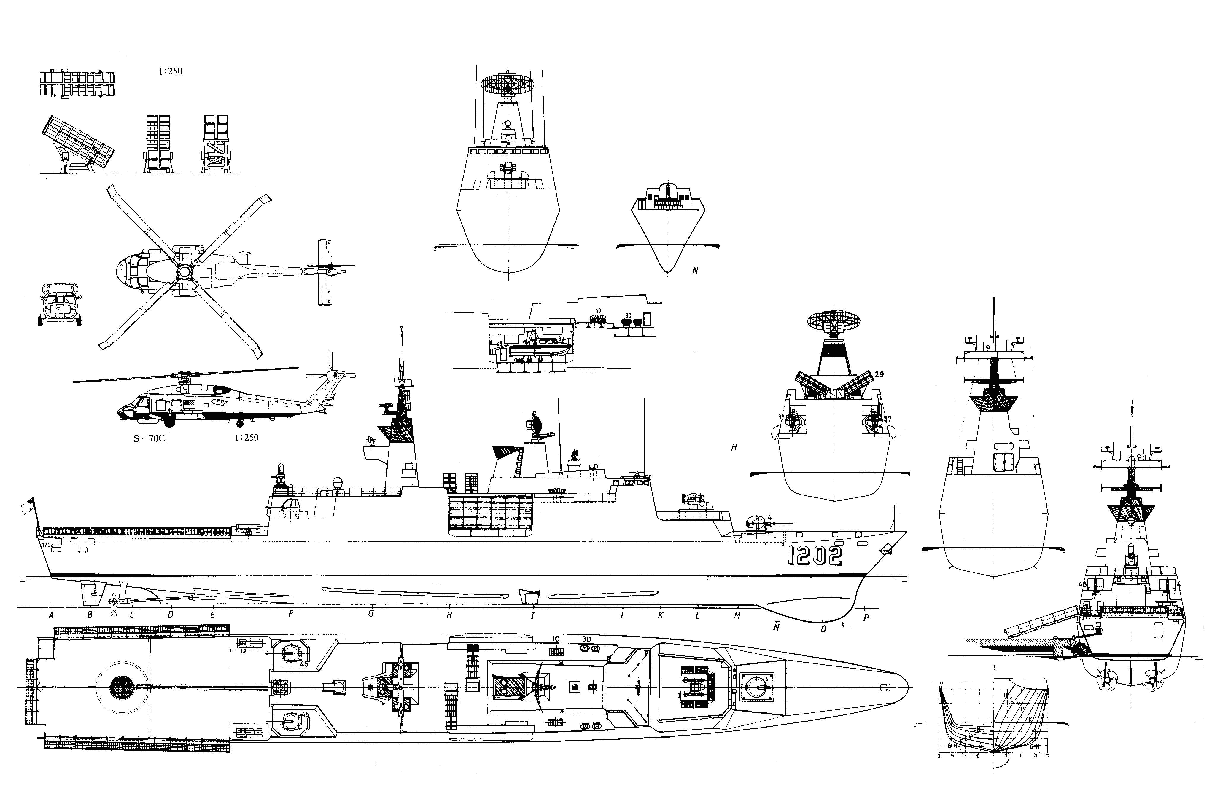 La Fayette-class frigate blueprint