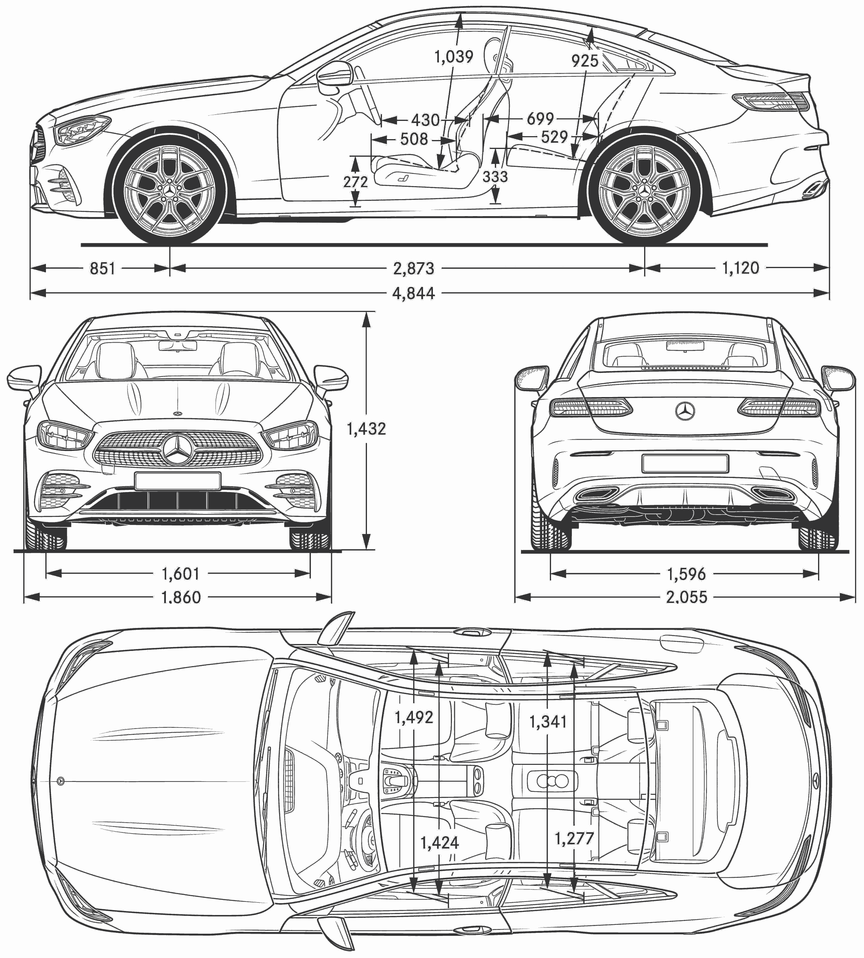Mercedes-Benz E-class 2020 blueprint