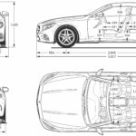 Mercedes-Benz S-Class S 560 Cabriolet blueprint