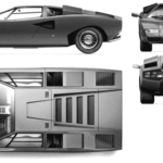 Lamborghini Countach blueprint