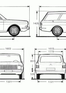 Ford Taunus 12M blueprint