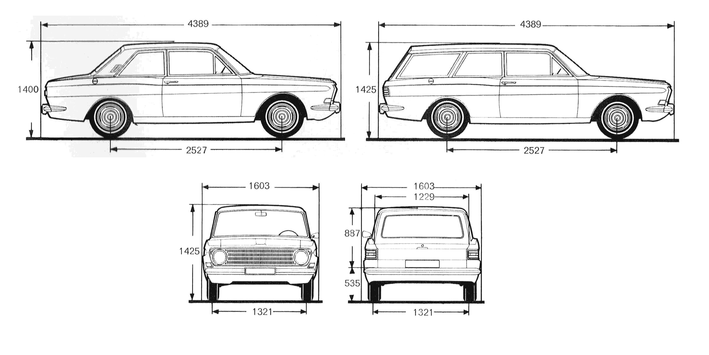 Ford Taunus 12M blueprint