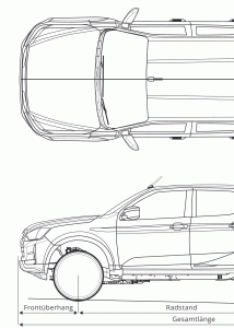 Isuzu D-Max blueprint