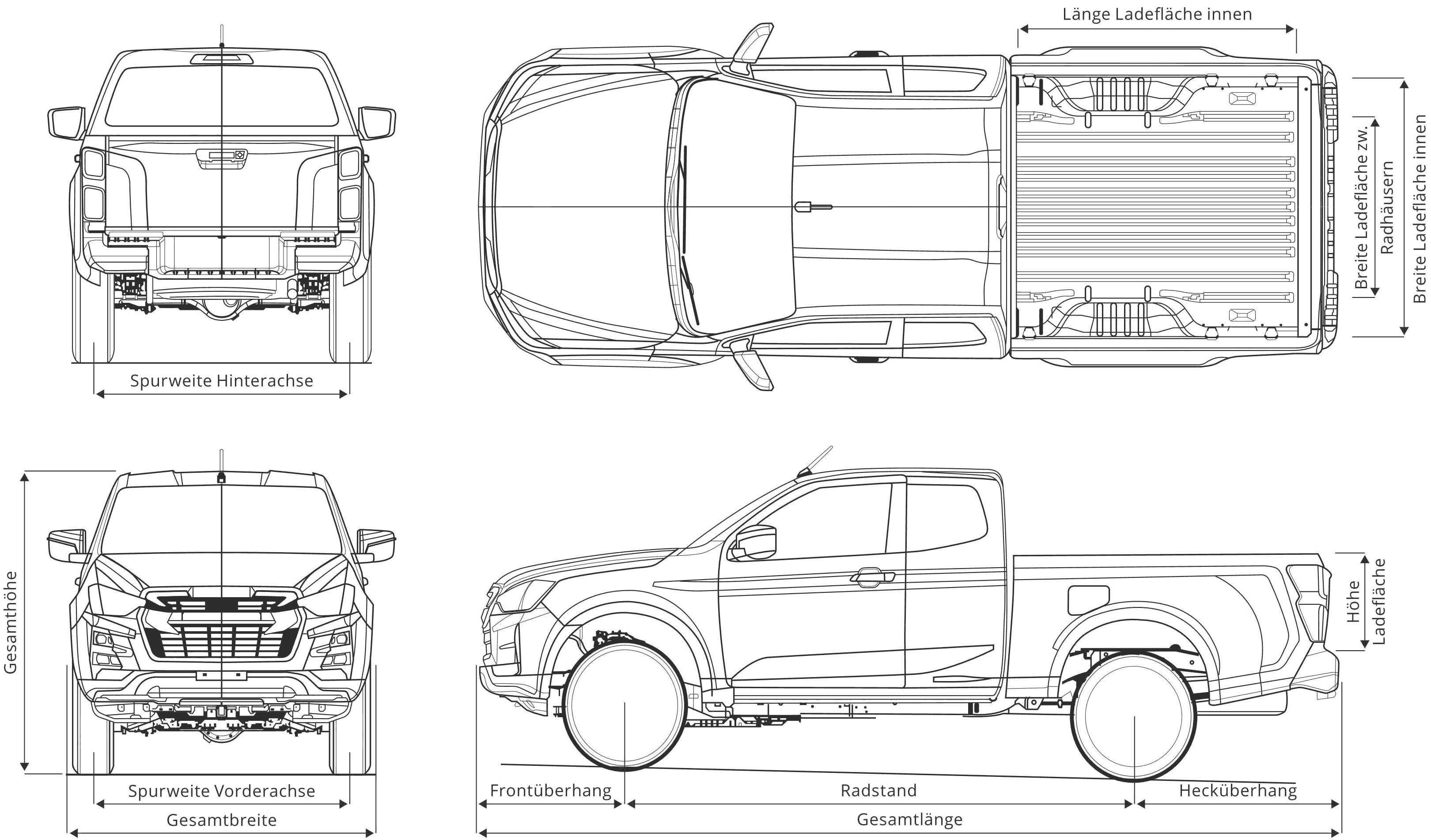 Isuzu D-Max blueprint