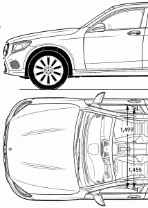 Mercedes-Benz GLC-Class blueprint