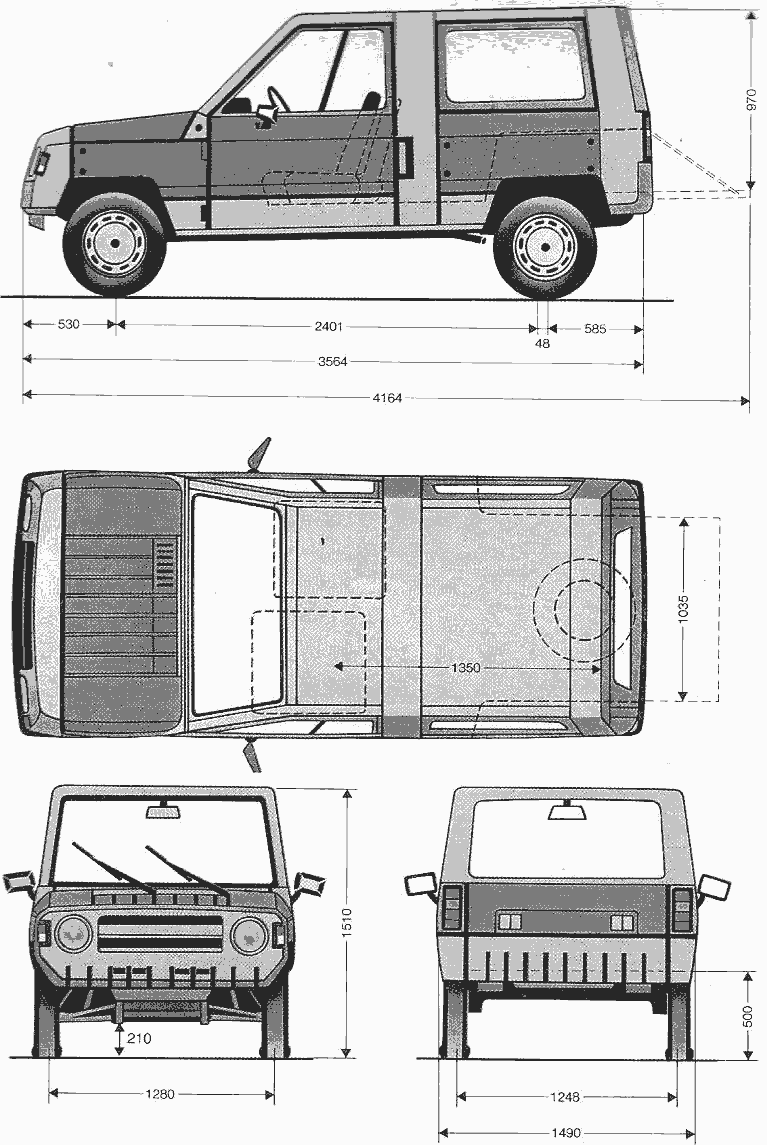 Renault Rodeo blueprint