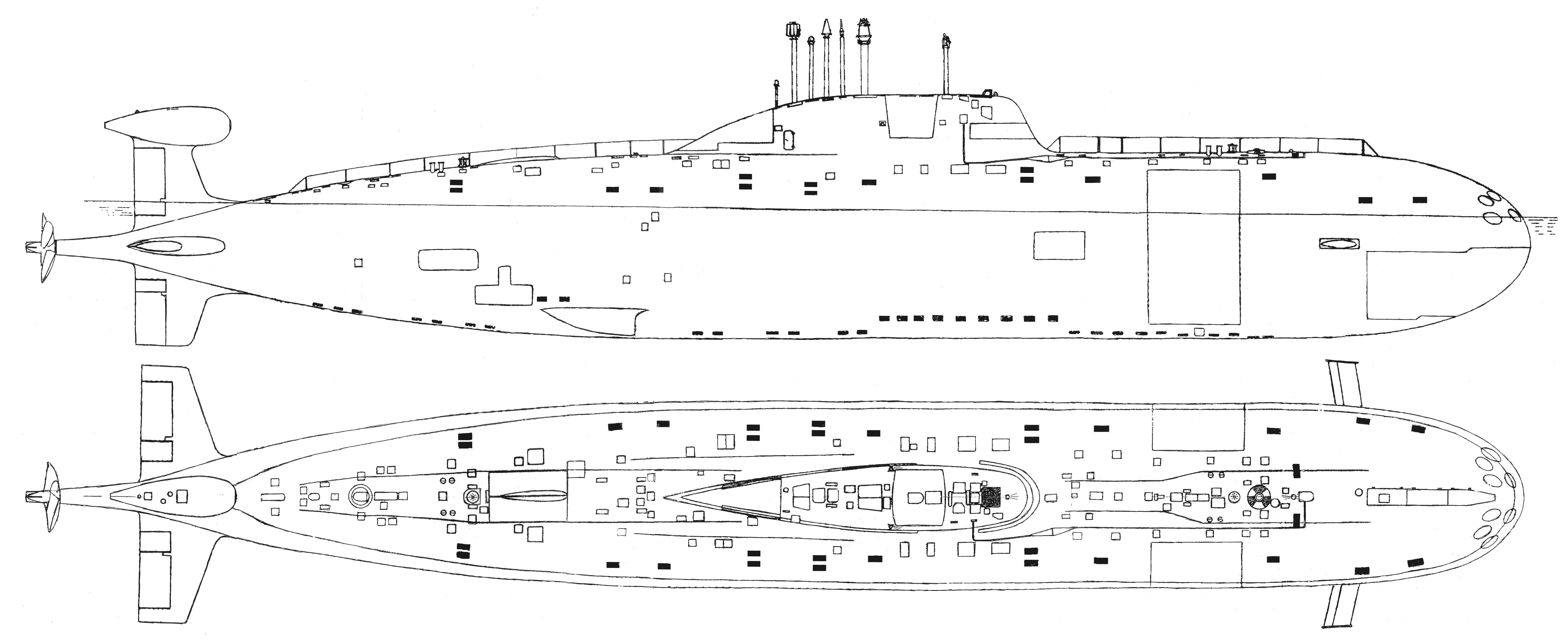 Akula-class submarine blueprint