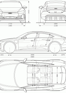 Audi e-tron GT Quattro blueprint