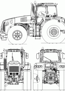 Belarus 3525 tractor blueprint