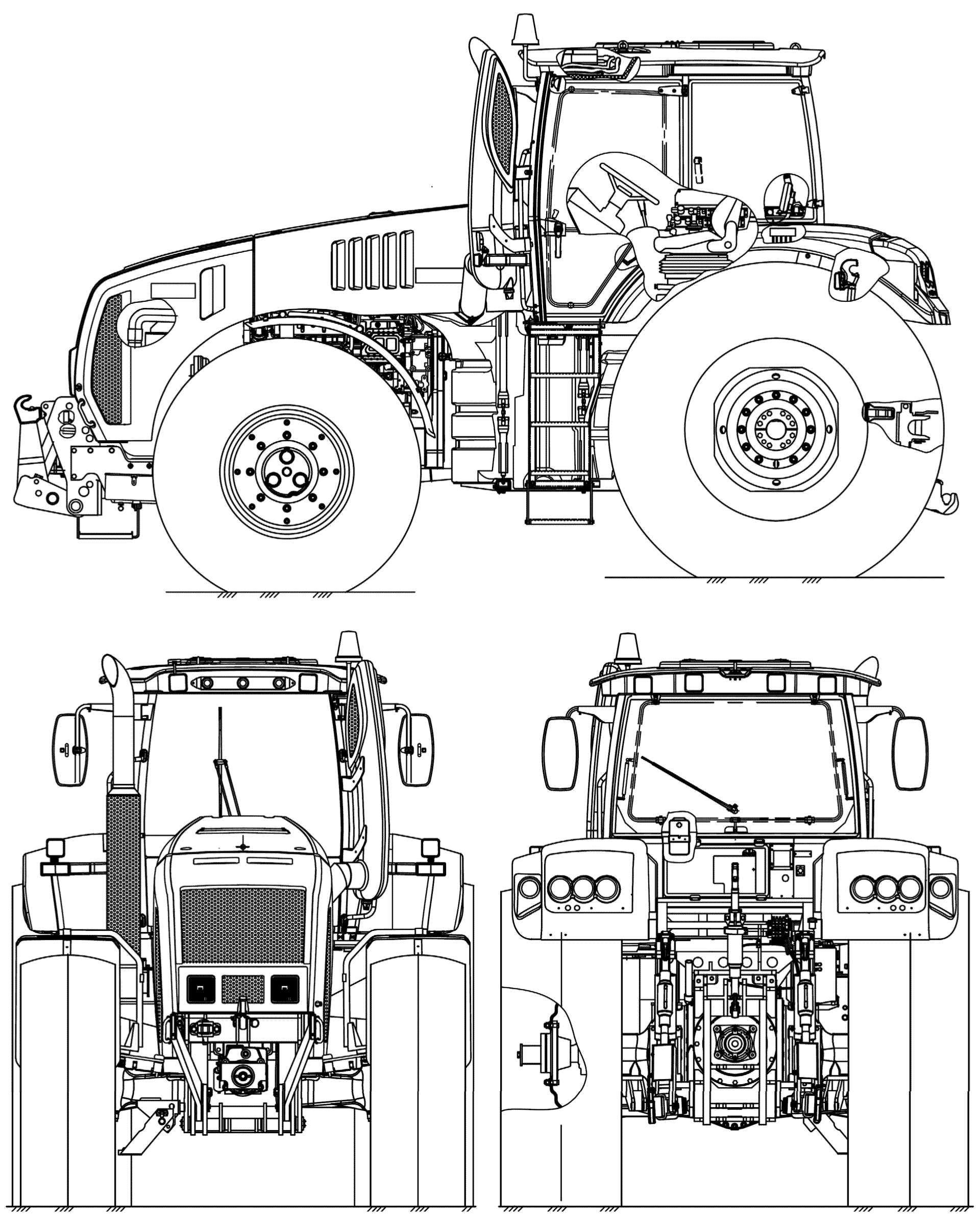 Belarus 3525 tractor blueprint