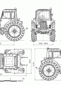 MTZ-80 tractor blueprint