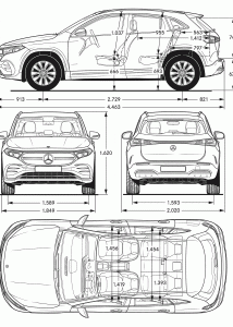 Mercedes-Benz EQA blueprint