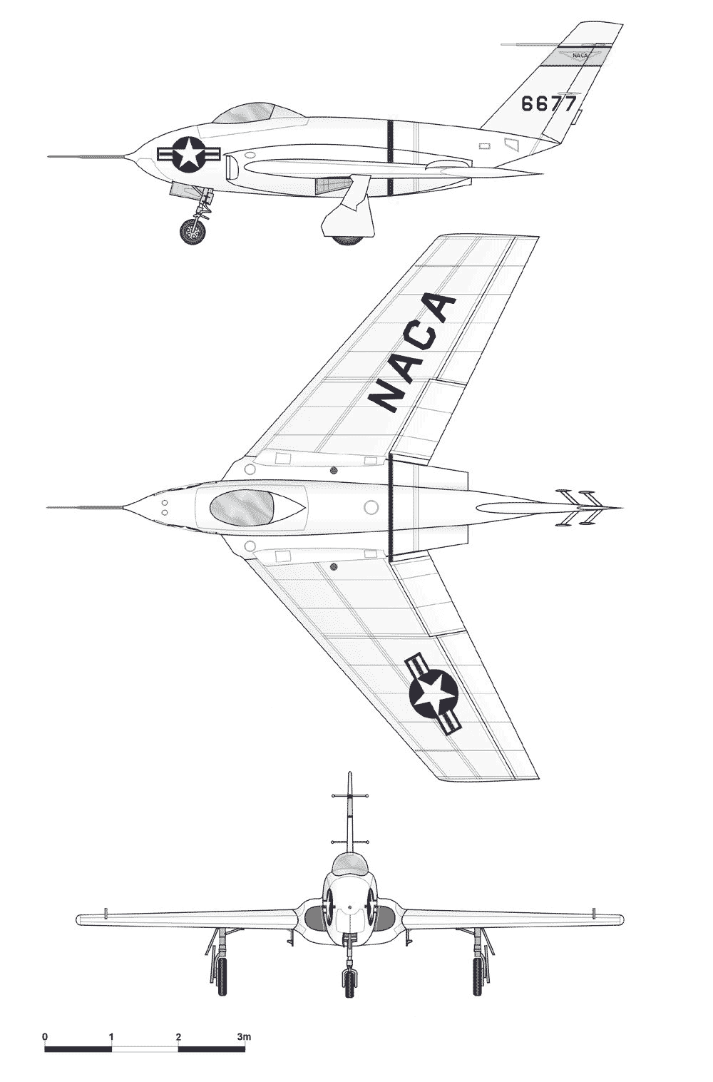 Northrop X-4 Bantam blueprint