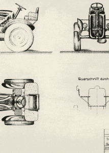 Porsche typ 312/313 tractor blueprint