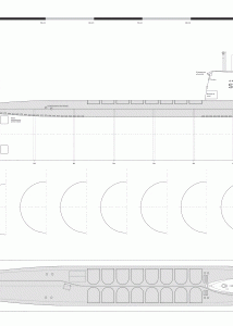 French submarine Redoutable blueprint