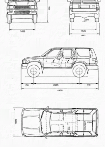 Toyota 4Runner 1992 blueprint