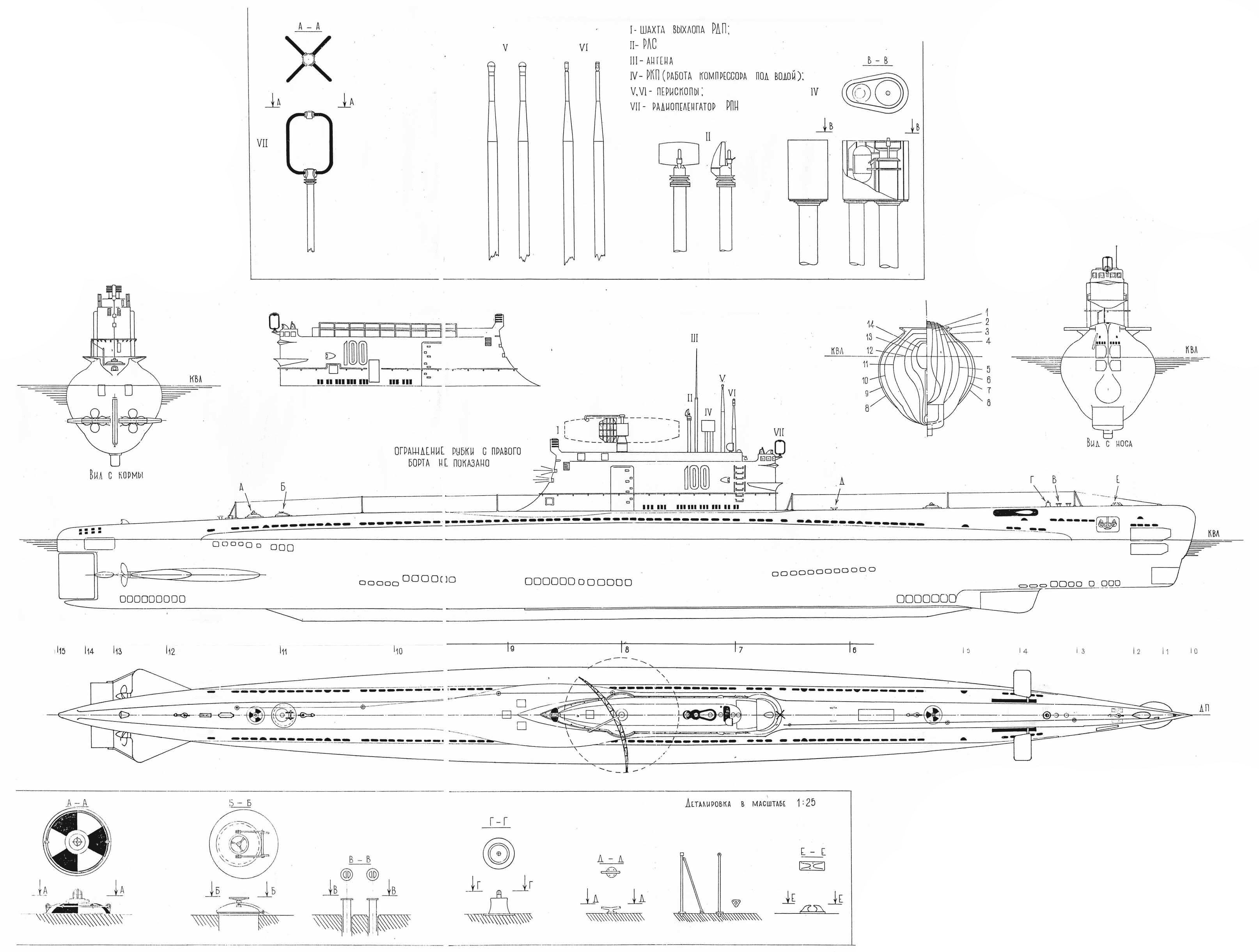 Whiskey-class submarine blueprint