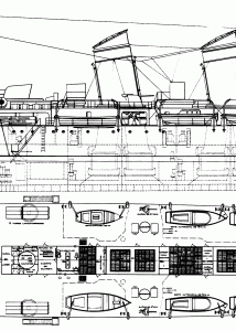 Almirante Cervera-class cruiser blueprint