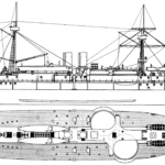 Chinese ironclad Zhenyuan blueprint