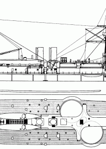 Chinese ironclad Zhenyuan blueprint