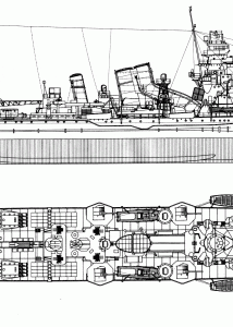 Furutaka-class cruiser blueprint