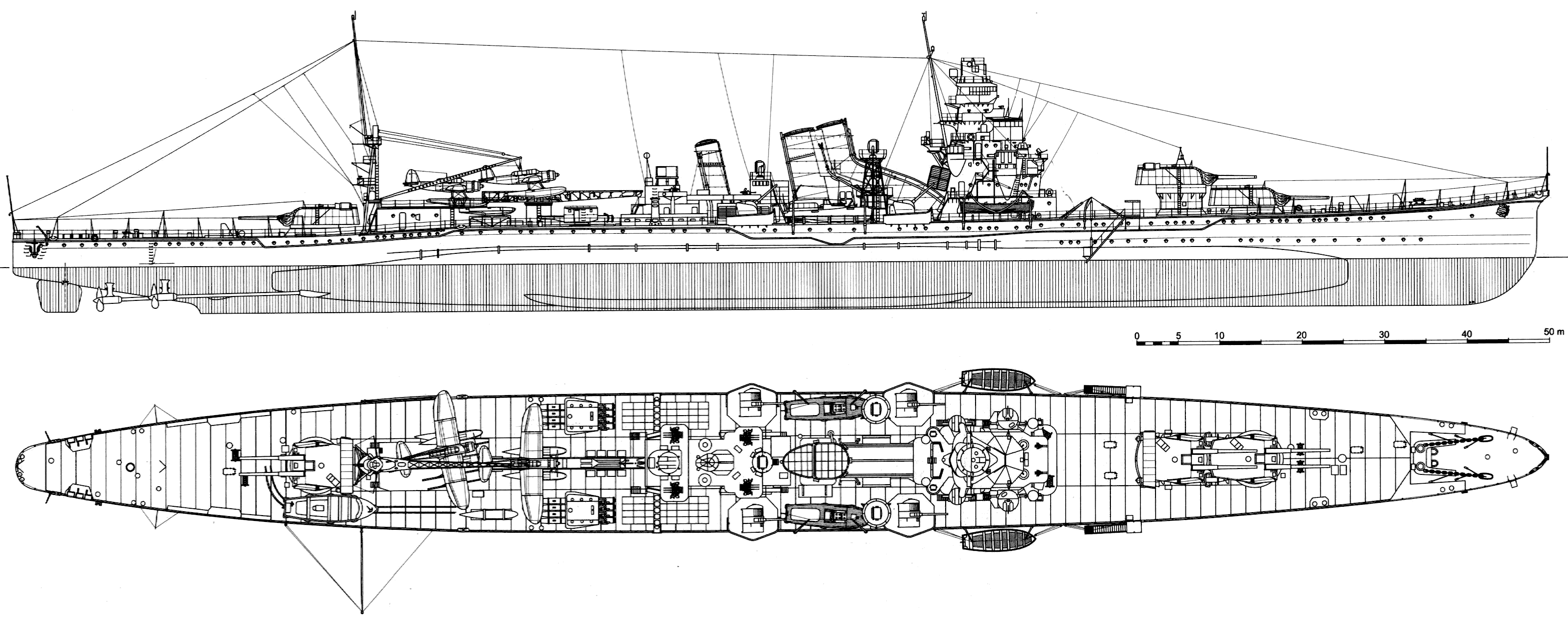 Furutaka-class cruiser blueprint