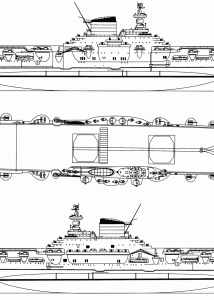 Italian aircraft carrier Aquila blueprint