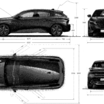 Peugeot 308 PHEV 2021 blueprint